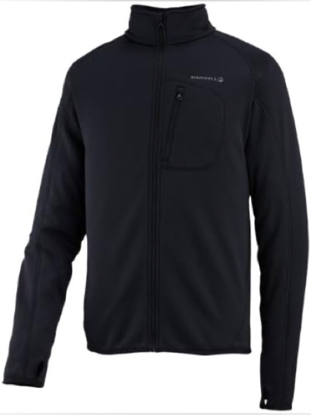 Merrell Black performance jacket full-zip closure chest pocket. Men’s XL